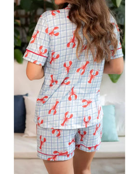 Pijama Feminino Americano Curto Lagosta