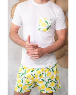 Pijama Masculino Curto Limão Siciliano