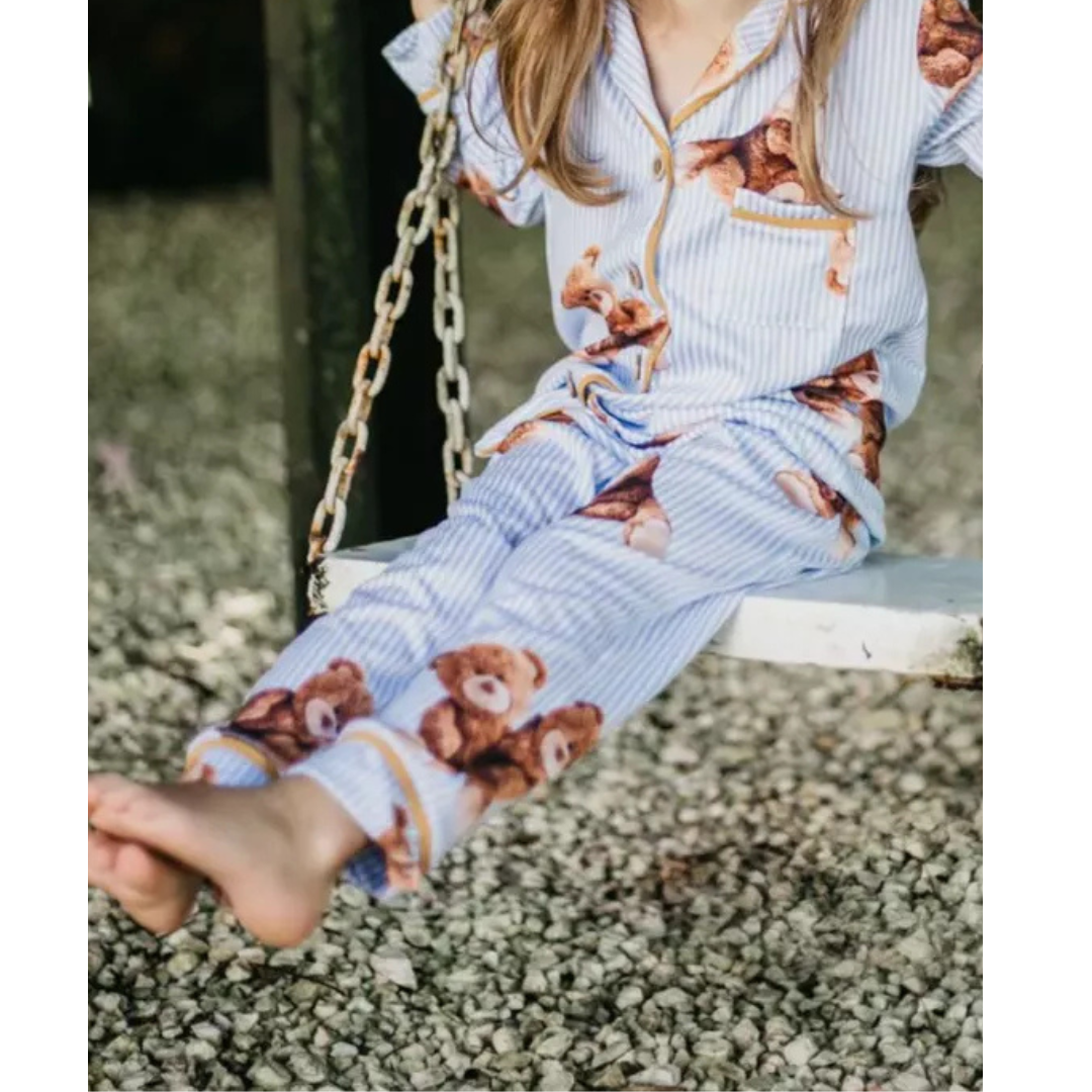 Pijama Infantil Americano Longo New Bear Ursos