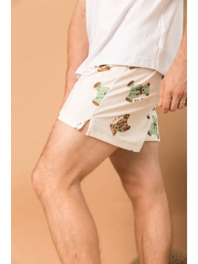 Pijama Masculino Curto Ursos Verde
